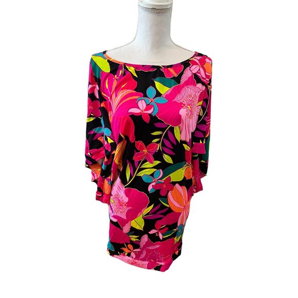 Trina Turk Solar Floral Print Swim Cover Up Resort Dress S - Picture 2 of 9